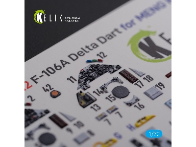 F-106a Delta Dart Interior 3d Decals For Meng Kit - zdjęcie 3