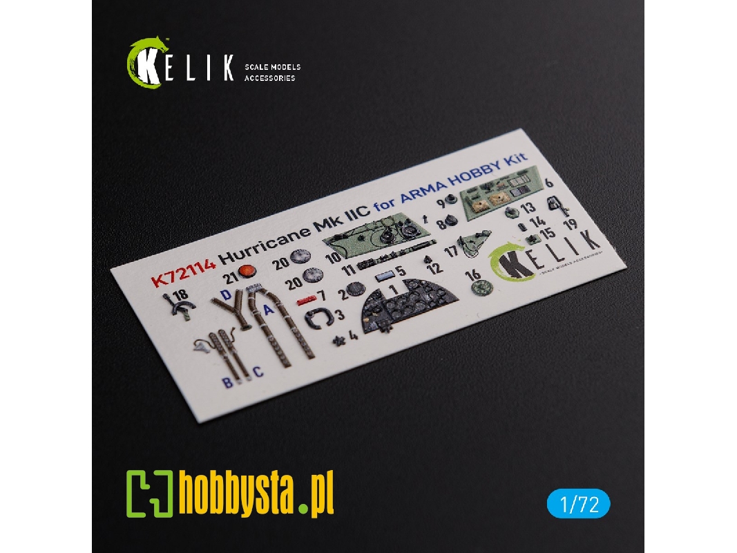 Hurricane Mk Iic Interior 3d Decals For Arma Hobby Kit - zdjęcie 1 Hurricane Mk Iic Interior 3d Decals For Arma Hobby Kit - zdjęcie 1