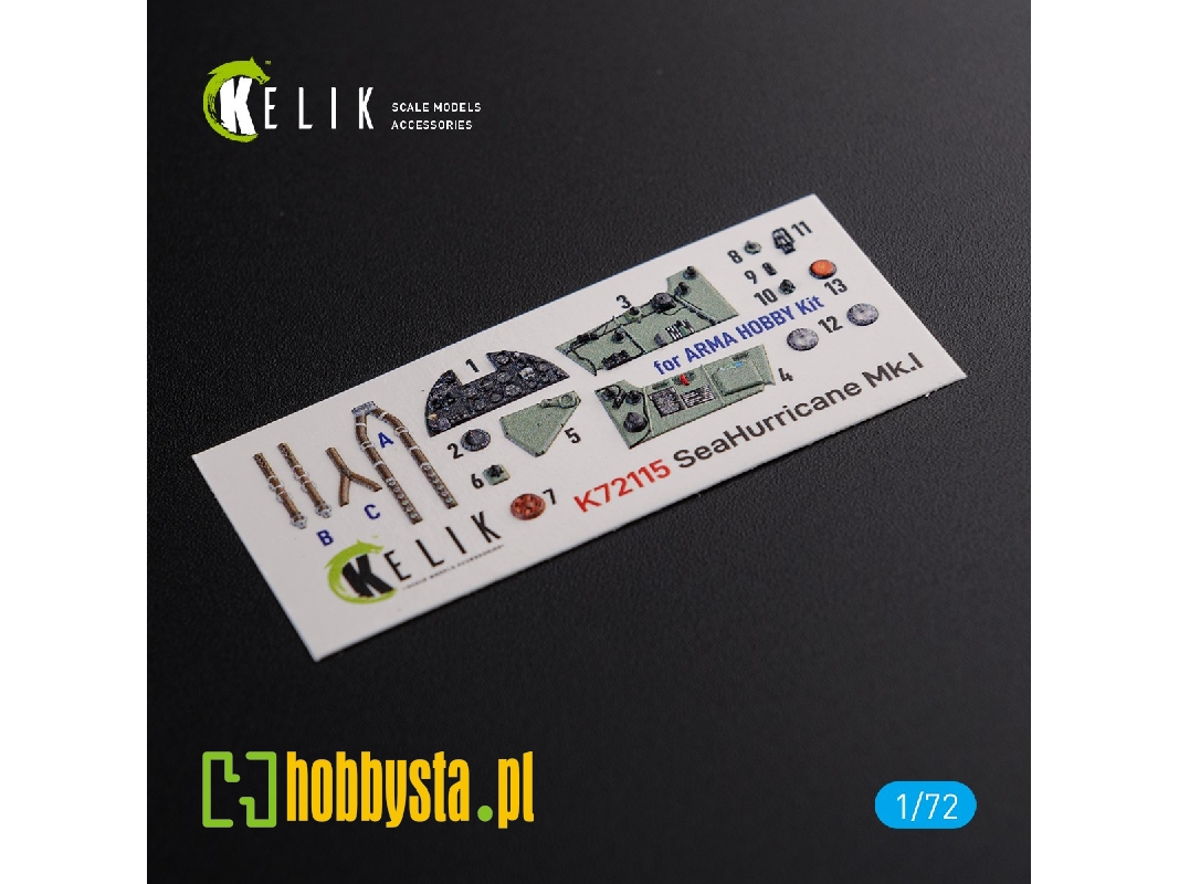 Sea Hurricane Mk I Interior 3d Decals For Arma Hobby Kit - zdjęcie 1 Sea Hurricane Mk I Interior 3d Decals For Arma Hobby Kit - zdjęcie 1
