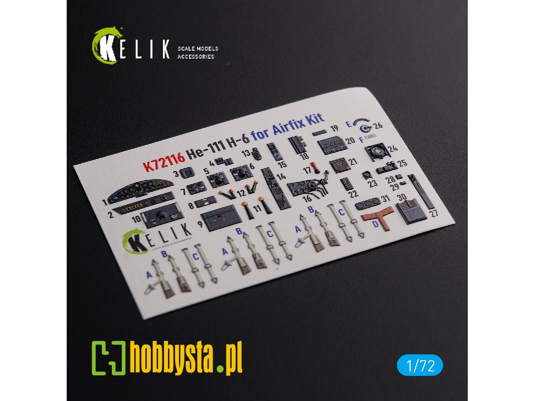 He-111 H6 Interior 3d Decals For Airfix Kit - zdjęcie 1 He-111 H6 Interior 3d Decals For Airfix Kit - zdjęcie 1