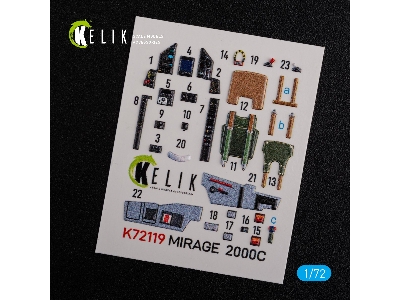Mirage 2000c Interior 3d Decals For Modelsvit Kit - zdjęcie 1