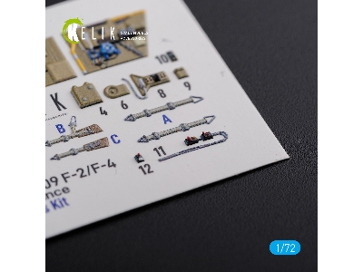 Bf109-f2/F4 Reconnaissance Interior 3d Decals For Fine Molds Kit - zdjęcie 5