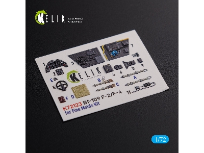 Bf109-f2/F4 Interior 3d Decals For Fine Molds Kit - zdjęcie 2