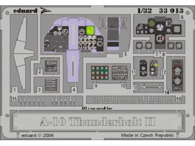  A-10 dashboard 1/32 - Trumpeter - blaszki - zdjęcie 1