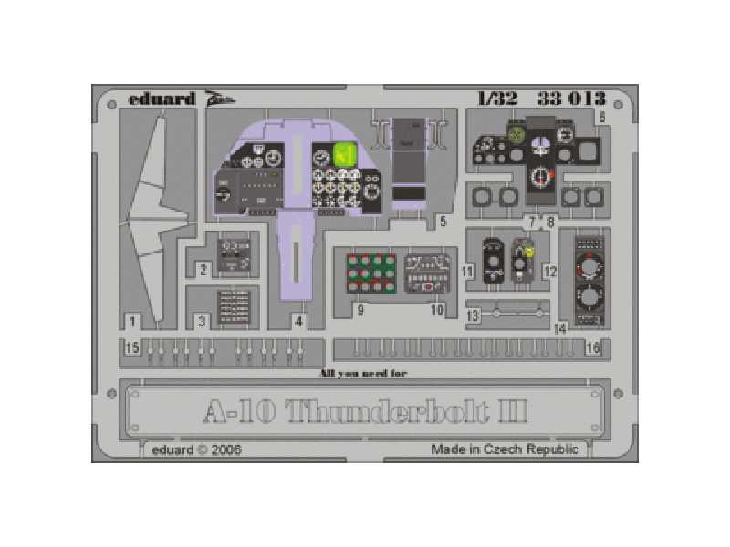  A-10 dashboard 1/32 - Trumpeter - blaszki - zdjęcie 1