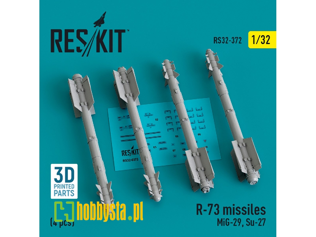 R-73 Missiles (4pcs) (Mig-29, Su-27) (3d Printed) - zdjęcie 1 R-73 Missiles (4pcs) (Mig-29, Su-27) (3d Printed) - zdjęcie 1