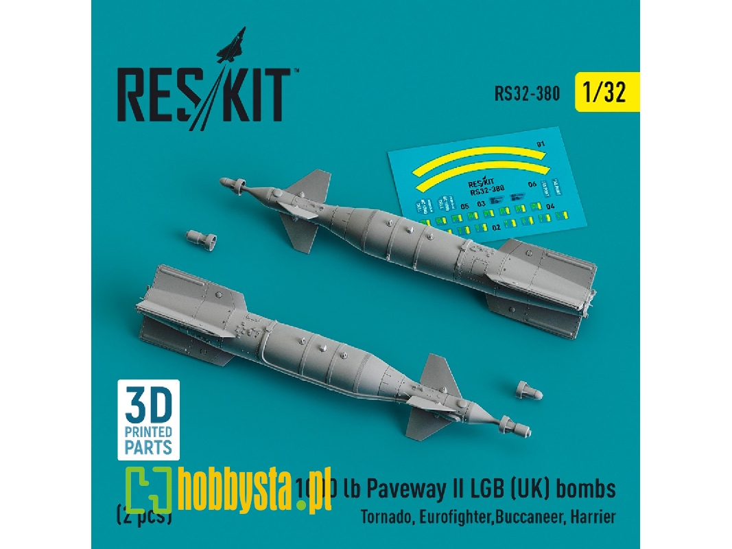 1000 Lb Paveway Ii Lgb (Uk) Bombs (2pcs) (Tornado, Eurofighter, Buccaneer, Harrier) (3d Printed) - zdjęcie 1 1000 Lb Paveway Ii Lgb (Uk) Bombs (2pcs) (Tornado, Eurofighter, Buccaneer, Harrier) (3d Printed) - zdjęcie 1
