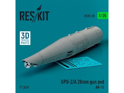 Gpu-2/A 20mm Gun Pod (1pc) (Ah-1g) (3d Printed) - zdjęcie 1