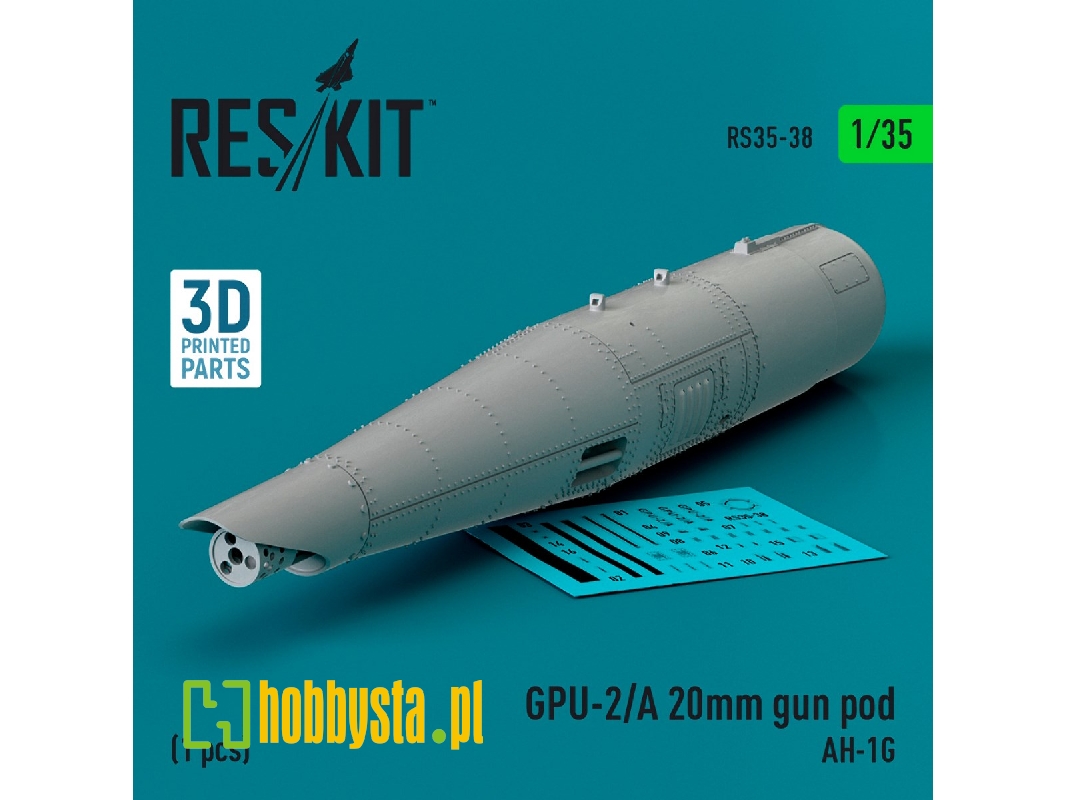 Gpu-2/A 20mm Gun Pod (1pc) (Ah-1g) (3d Printed) - zdjęcie 1