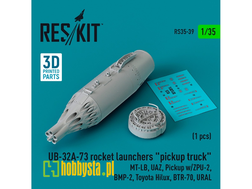 Ub-32a-73 Rocket Launchers 'pickup Truck' (1pc) (Mt-lb, Uaz, Pickup With Zpu-2, Bmp-2, Toyota Hilux, Btr-70, Ural) (3d Printed) Ub-32a-73 Rocket Launchers 'pickup Truck' (1pc) (Mt-lb, Uaz, Pickup With Zpu-2, Bmp-2, Toyota Hilux, Btr-70, Ural) (3d Printed)