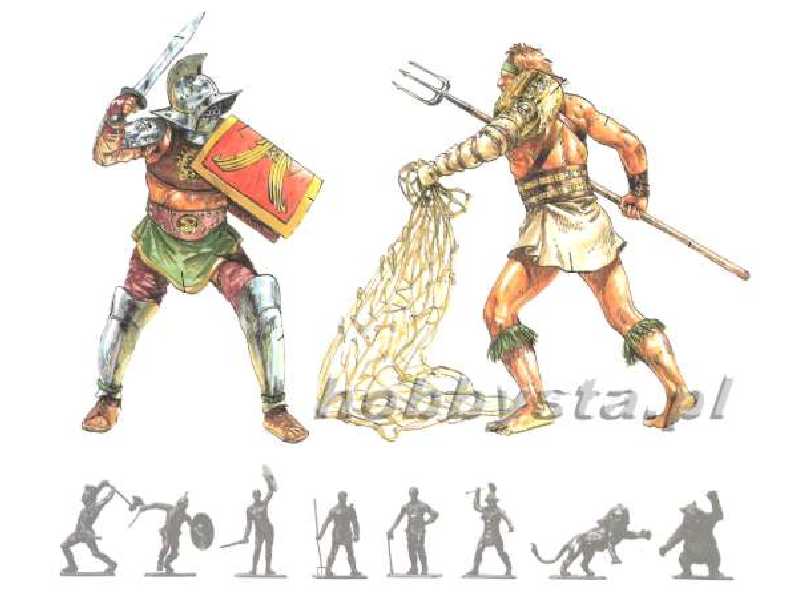 Figurki Gladiatorzy - I - II w.n.e. - zdjęcie 1 Figurki Gladiatorzy - I - II w.n.e. - zdjęcie 1