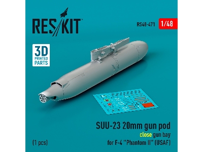 Suu-23 20mm Gun Pod (Close Gun Bay) For F-4 'phantom Ii' (Usaf) (1pc) (3d Printed) - zdjęcie 1
