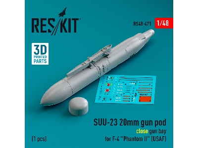 Suu-23 20mm Gun Pod (Close Gun Bay) For F-4 'phantom Ii' (Usaf) (1pc) (3d Printed) - zdjęcie 2