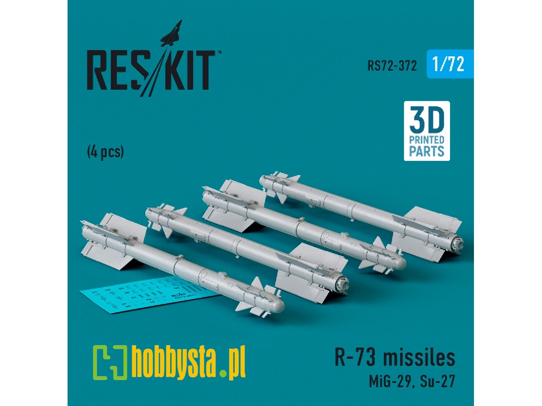 R-73 Missiles (4pcs) (Mig-29, Su-27) (3d Printed) - zdjęcie 1 R-73 Missiles (4pcs) (Mig-29, Su-27) (3d Printed) - zdjęcie 1