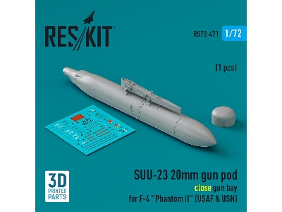 Suu-23 20mm Gun Pod (Close Gun Bay) For F-4 'phantom Ii' (Usaf) (1pc) (3d Printed) - zdjęcie 2