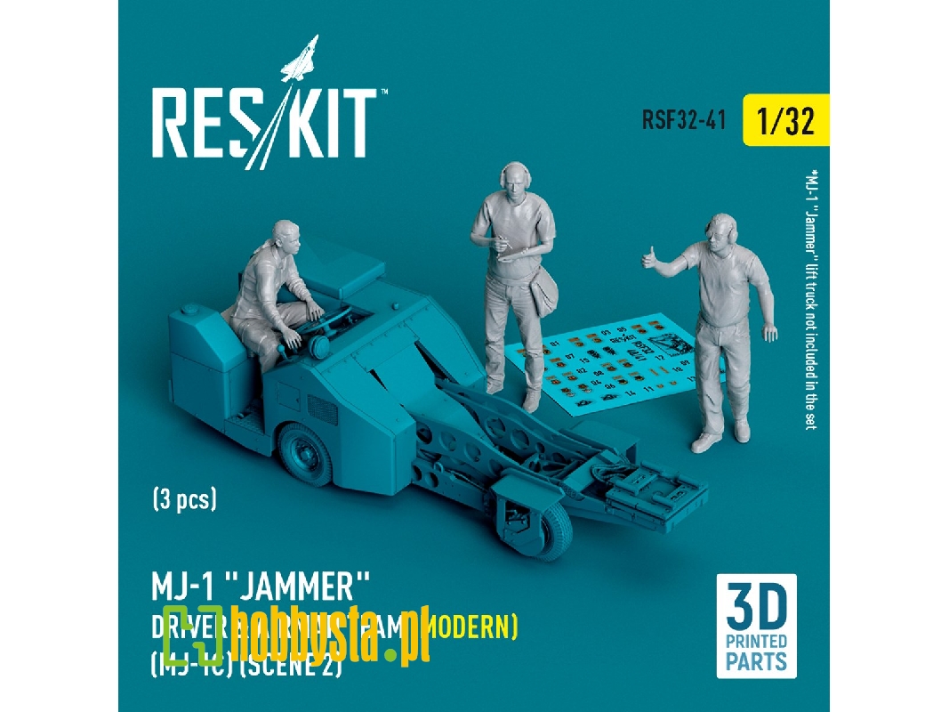 Mj-1 'jammer' Driver And Airman Team (Modern) (Mj-1c) (Scene 2) (3pcs) (3d Printed) - zdjęcie 1
