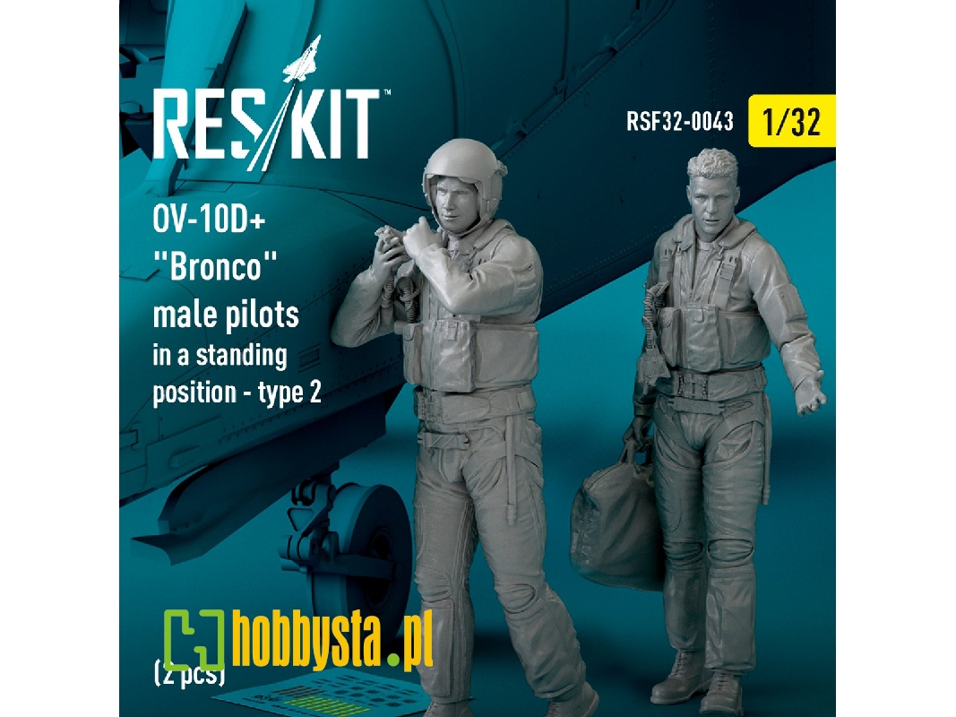 Ov-10d+ 'bronco' Male Pilots (In A Standing Position - Type 2) (2pcs) (3d Printed) - zdjęcie 1 Ov-10d+ 'bronco' Male Pilots (In A Standing Position - Type 2) (2pcs) (3d Printed) - zdjęcie 1