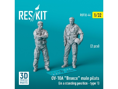Ov-10a 'bronco' Male Pilots (In A Standing Position - Type 1) (2pcs) (3d Printed) - zdjęcie 1