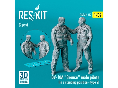 Ov-10a 'bronco' Male Pilots (In A Standing Position - Type 2) (2pcs) (3d Printed) - zdjęcie 1