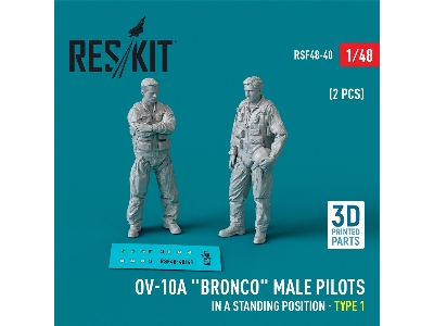 Ov-10a 'bronco' Male Pilots (In A Standing Position - Type 1) (2pcs) (3d Printed) - zdjęcie 1