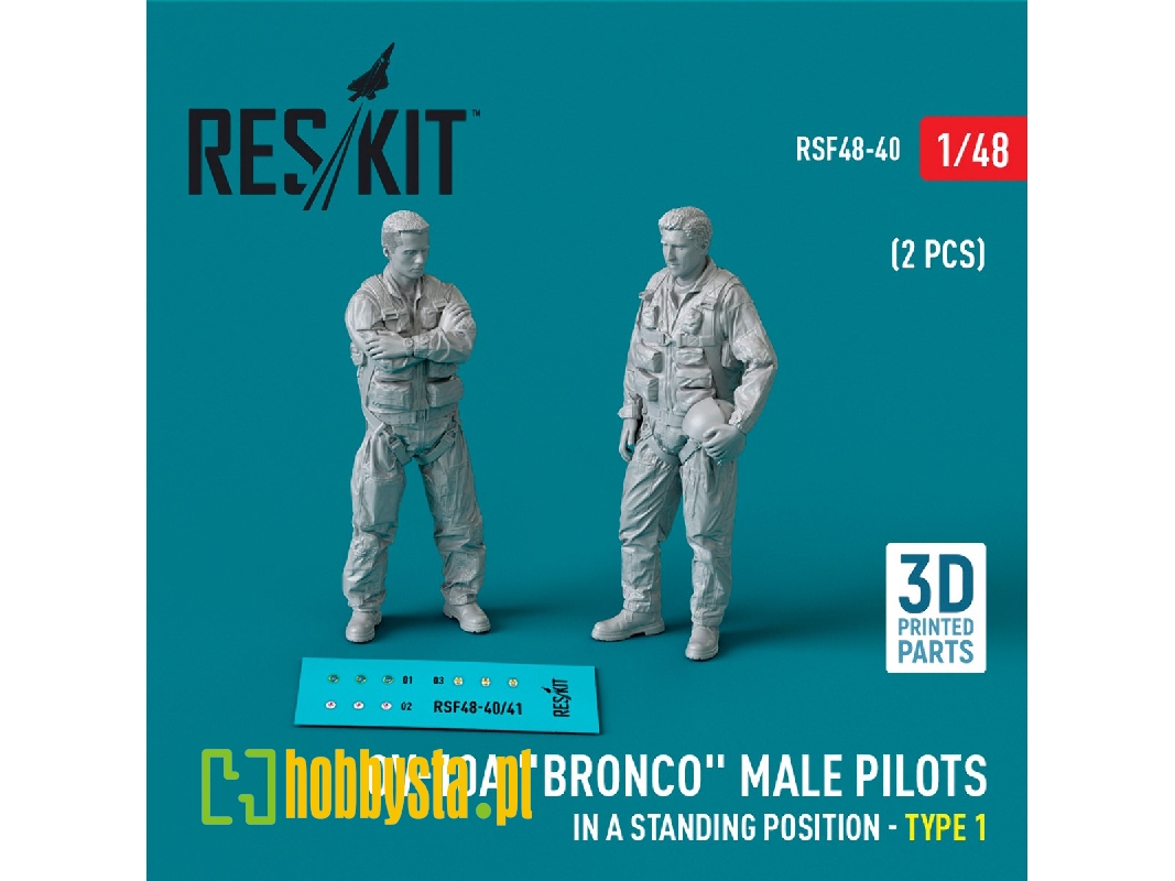 Ov-10a 'bronco' Male Pilots (In A Standing Position - Type 1) (2pcs) (3d Printed) - zdjęcie 1 Ov-10a 'bronco' Male Pilots (In A Standing Position - Type 1) (2pcs) (3d Printed) - zdjęcie 1