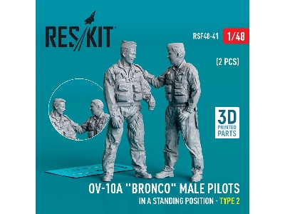 Ov-10a 'bronco' Male Pilots (In A Standing Position - Type 2) (2pcs) (3d Printed) - zdjęcie 1