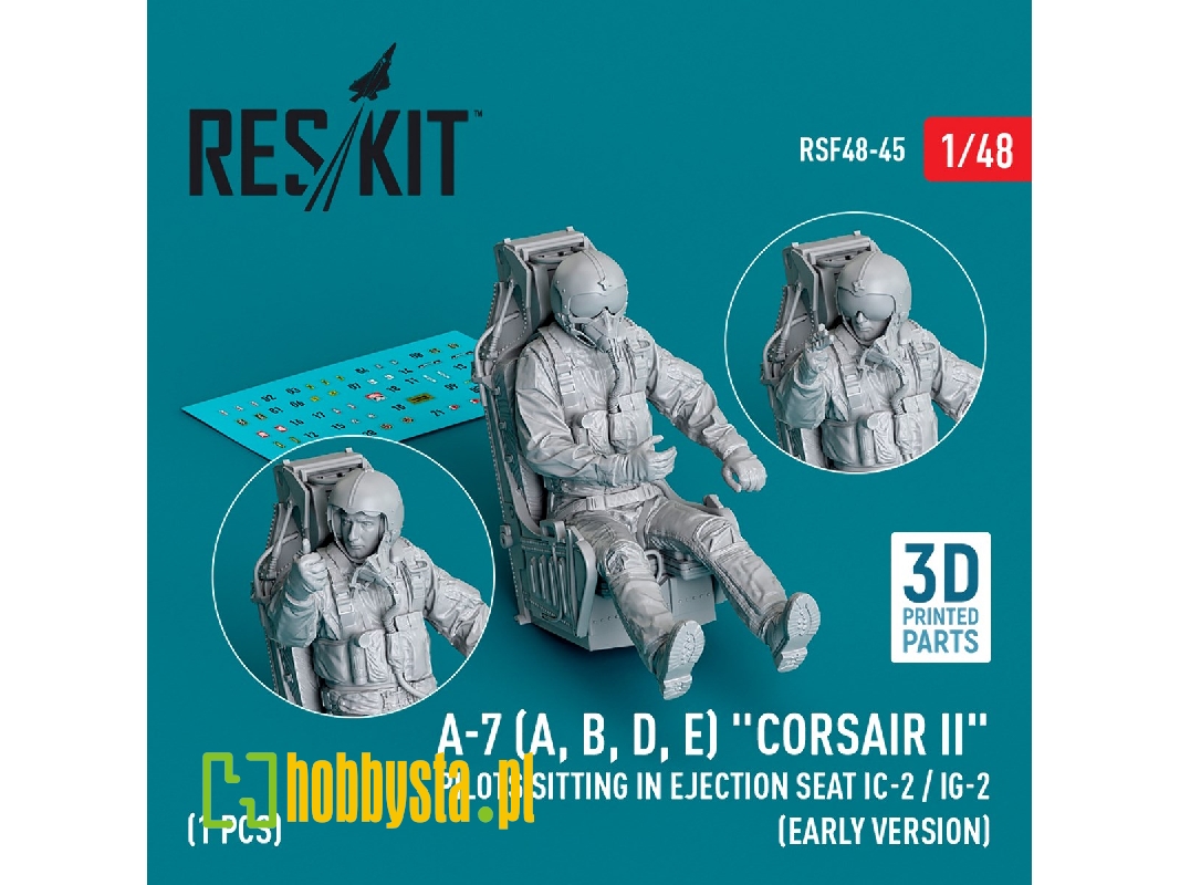 A-7 (A, B, D, E) 'corsair Ii' Pilots Sitting In Ejection Seat Ic-2 / Ig-2 (Early Version) (3d Printed) (1pc) - zdjęcie 1 A-7 (A, B, D, E) 'corsair Ii' Pilots Sitting In Ejection Seat Ic-2 / Ig-2 (Early Version) (3d Printed) (1pc) - zdjęcie 1