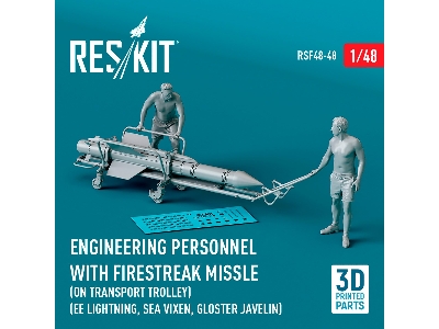 Engineering Personnel With Firestreak Missile (On Transport Trolley) (Ee Lightning, Sea Vixen, Gloster Javelin) (1pc) (3d Printe