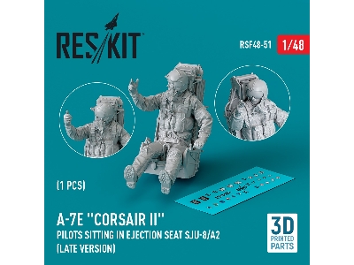 A-7e 'corsair Ii' Pilot Sitting In Ejection Seat Sju-8/A2 (Late Version) (3d Printed) (1pc) - zdjęcie 1