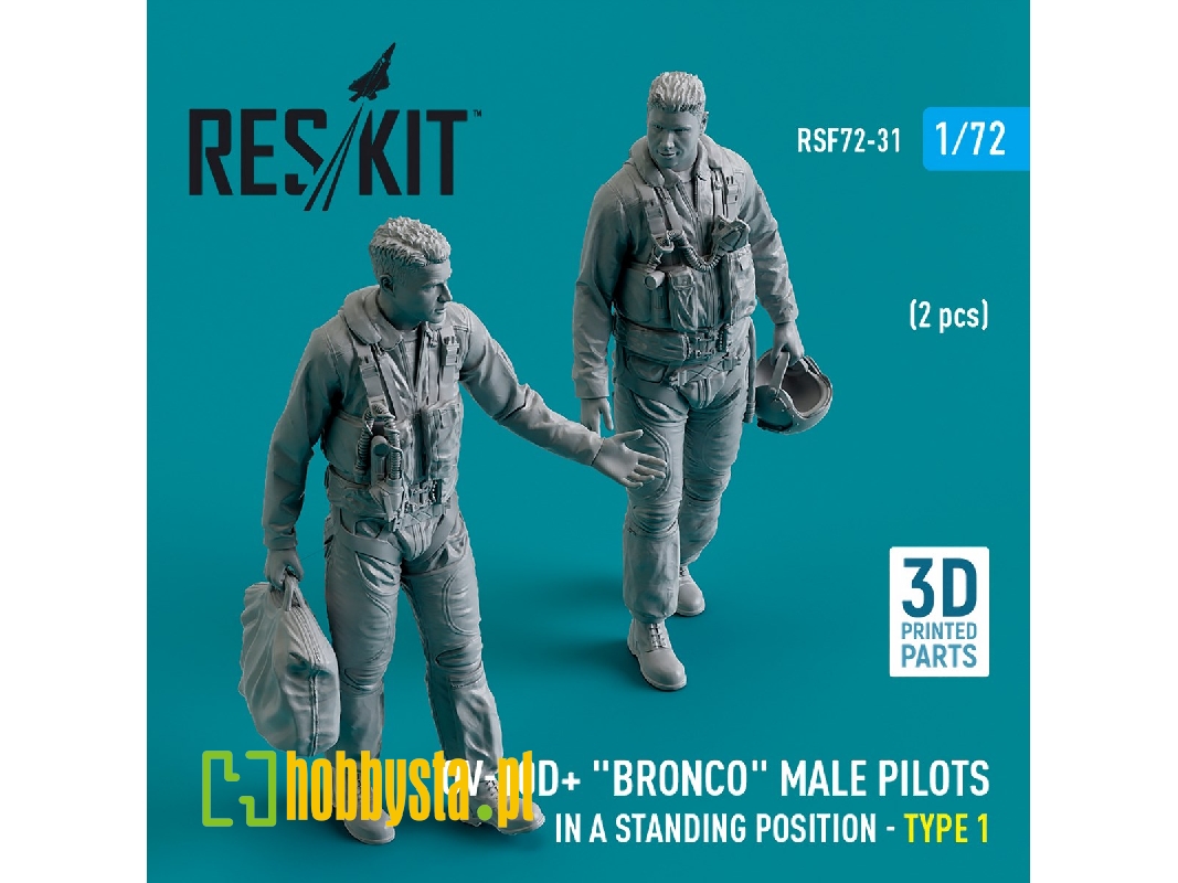 Ov-10d+ 'bronco' Male Pilots (In A Standing Position - Type 1) (2pcs) (3d Printed) - zdjęcie 1 Ov-10d+ 'bronco' Male Pilots (In A Standing Position - Type 1) (2pcs) (3d Printed) - zdjęcie 1