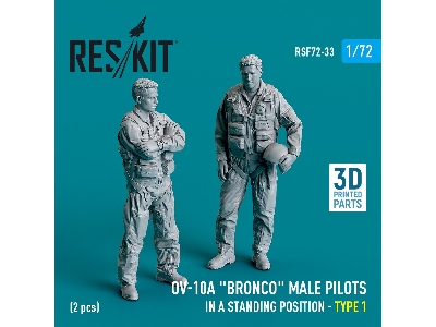 Ov-10a 'bronco' Male Pilots (In A Standing Position - Type 1) (2pcs) (3d Printed) - zdjęcie 1