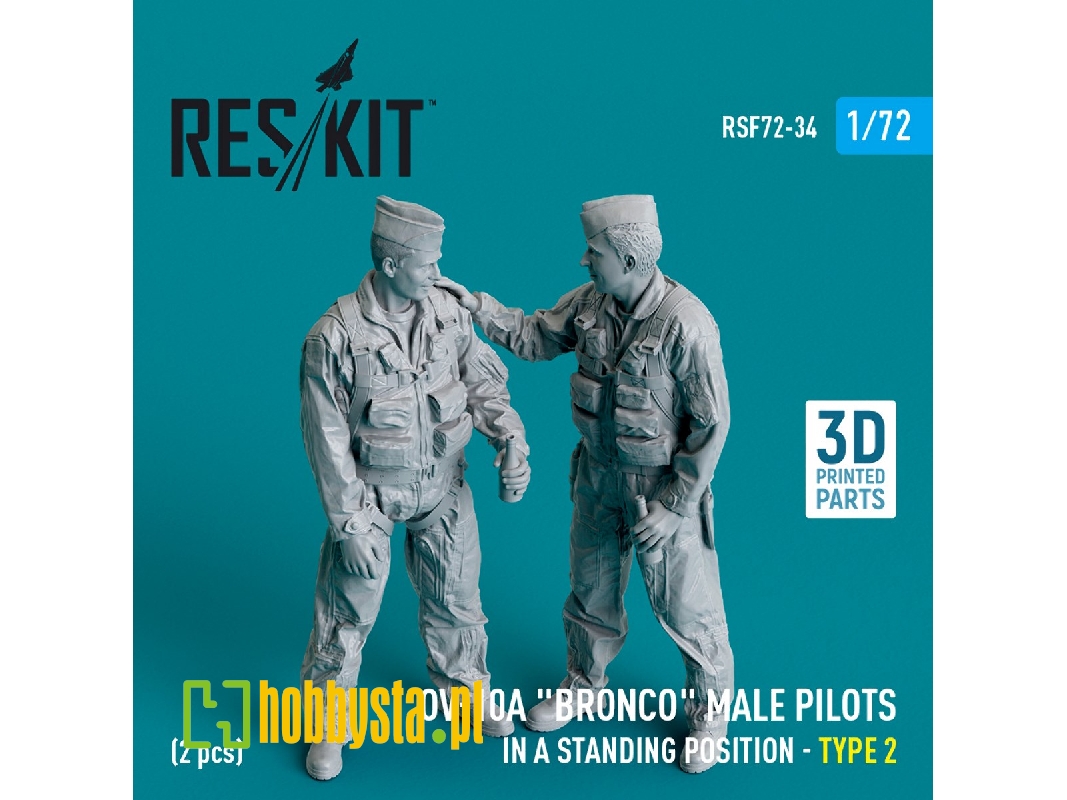 Ov-10a 'bronco' Male Pilots (In A Standing Position - Type 2) (2pcs) (3d Printed) - zdjęcie 1