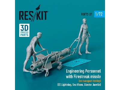 Engineering Personnel With Firestreak Missle (On Transport Trolley) (Ee Lightning, Sea Vixen, Gloster Javelin) (1pc) (3d Printed