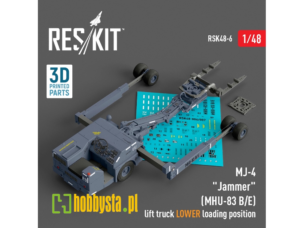 Mj-4 'jammer' (Mhu-83 B/E) Early Lift Truck Lower Loading Position (3d Printed Model Kit) - zdjęcie 1 Mj-4 'jammer' (Mhu-83 B/E) Early Lift Truck Lower Loading Position (3d Printed Model Kit) - zdjęcie 1