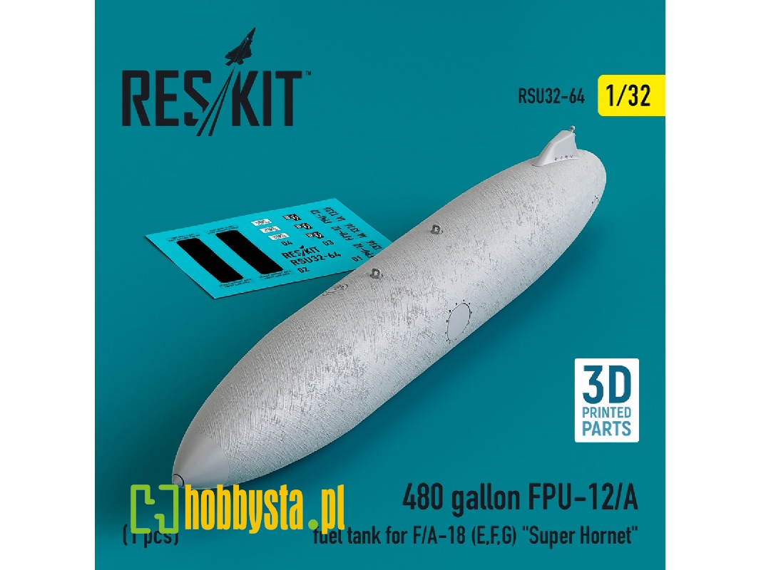 480 Gallon Fpu-12/A Fuel Tank For F/A-18 (E, F, G) 'super Hornet' (1pc) (3d Printed) - zdjęcie 1 480 Gallon Fpu-12/A Fuel Tank For F/A-18 (E, F, G) 'super Hornet' (1pc) (3d Printed) - zdjęcie 1