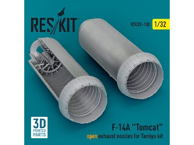 F-14a 'tomcat' Open Exhaust Nozzles For Tamiya Kit (3d Printed) - zdjęcie 1