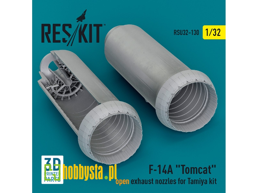 F-14a 'tomcat' Open Exhaust Nozzles For Tamiya Kit (3d Printed) - zdjęcie 1