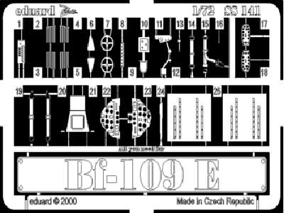  Bf 109E 1/72 - Academy Minicraft - blaszki - zdjęcie 1