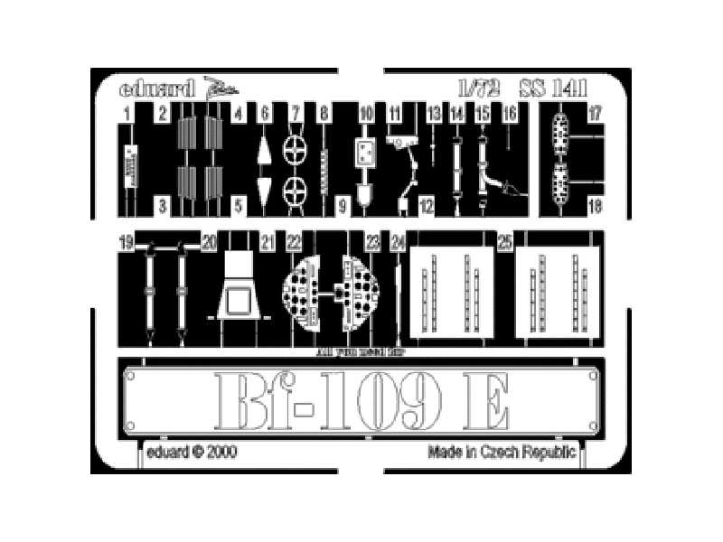 Bf 109E 1/72 - Academy Minicraft - blaszki - zdjęcie 1 Bf 109E 1/72 - Academy Minicraft - blaszki - zdjęcie 1