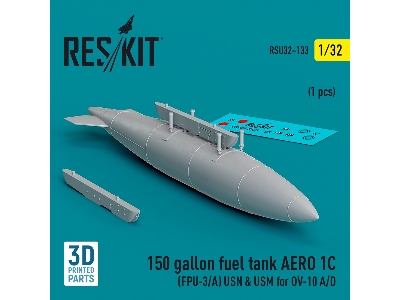 150 Gallon Fuel Tank Aero 1c (Fpu-3/A) Usn And Usm For Ov-10 A/D (1pc) (3d Printed) - zdjęcie 1