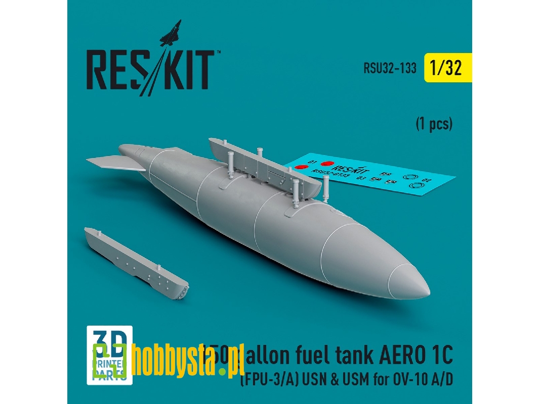 150 Gallon Fuel Tank Aero 1c (Fpu-3/A) Usn And Usm For Ov-10 A/D (1pc) (3d Printed) - zdjęcie 1 150 Gallon Fuel Tank Aero 1c (Fpu-3/A) Usn And Usm For Ov-10 A/D (1pc) (3d Printed) - zdjęcie 1