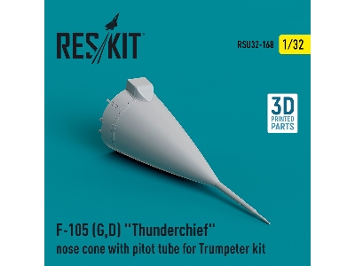 F-105 (G, D) 'thunderchief' Nose Cone With Pitot Tube For Trumpeter Kit (3d Printed) - zdjęcie 1