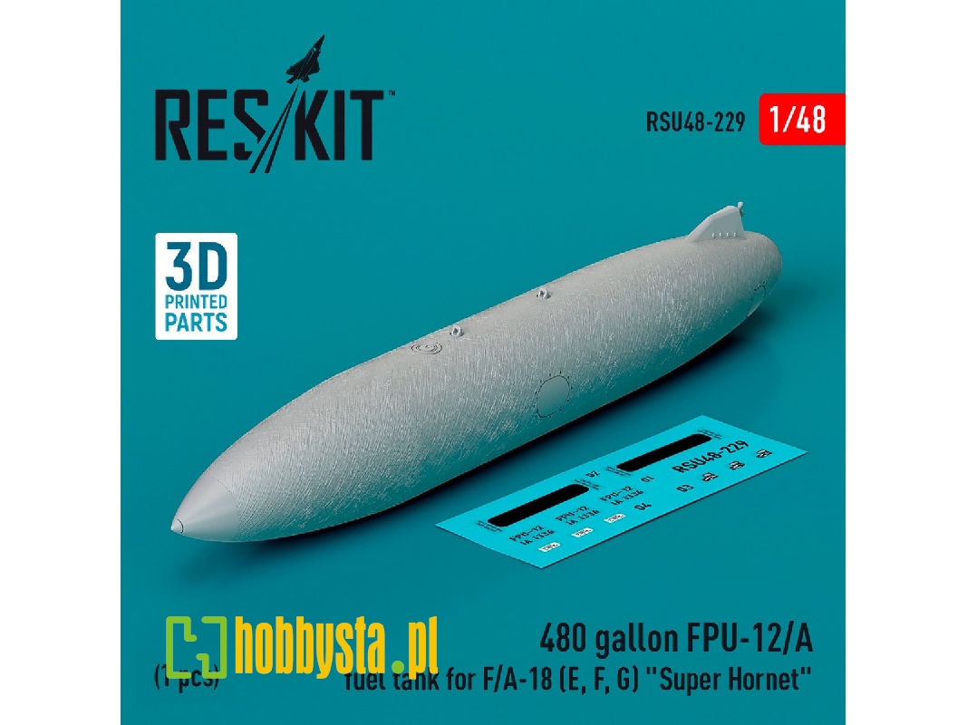480 Gallon Fpu-12/A Fuel Tank For F/A-18 (E, F, G) 'super Hornet' (1pc) (3d Printed) - zdjęcie 1 480 Gallon Fpu-12/A Fuel Tank For F/A-18 (E, F, G) 'super Hornet' (1pc) (3d Printed) - zdjęcie 1