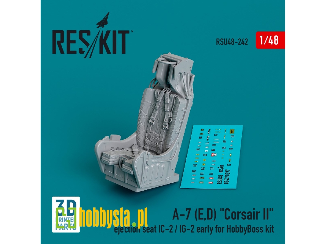 A-7 (E, D) 'corsair Ii' Ejection Seat Ic-2 / Ig-2 Early For Hobbyboss Kit (3d Printed) - zdjęcie 1