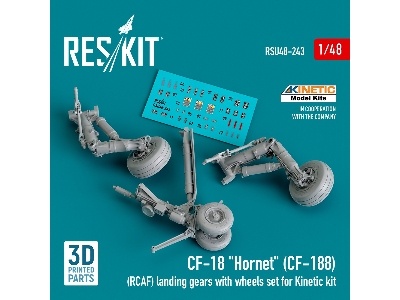 Cf-18 'hornet' (Cf-188) (Rcaf) Landing Gears With Wheels Set For Kinetic Kit (3d Printed) - zdjęcie 1