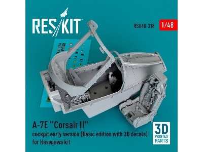A-7e 'corsair Ii' Cockpit Early Version (Basic Edition With 3d Decals) For Hasegawa Kit (3d Printed) - zdjęcie 1