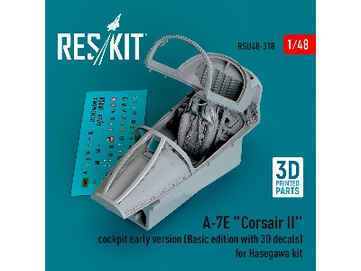A-7e 'corsair Ii' Cockpit Early Version (Basic Edition With 3d Decals) For Hasegawa Kit (3d Printed) - zdjęcie 2