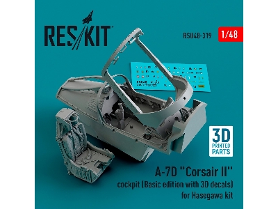 A-7d 'corsair Ii' Cockpit (Basic Edition With 3d Decals) For Hasegawa Kit (3d Printed) - zdjęcie 1