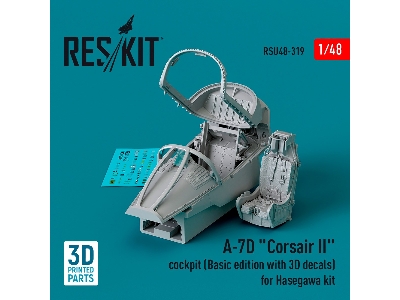A-7d 'corsair Ii' Cockpit (Basic Edition With 3d Decals) For Hasegawa Kit (3d Printed) - zdjęcie 2