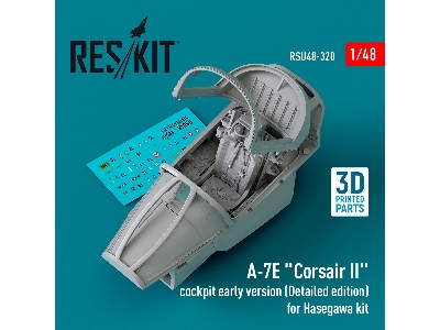 A-7e 'corsair Ii' Cockpit Early Version (Detailed Edition) For Hasegawa Kit (3d Printed) - zdjęcie 2